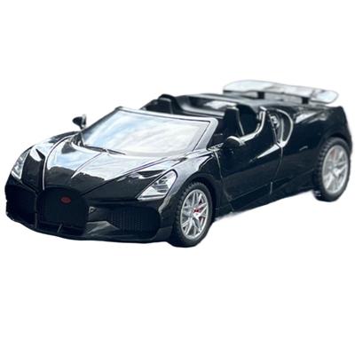 1/32 Bugatti Mistral W16 Model sportovního vozu ze slitiny Odlévaný kov Hračka Model závodního vozu Simulace Zvuk a světlo Dětská hračka Dárek
