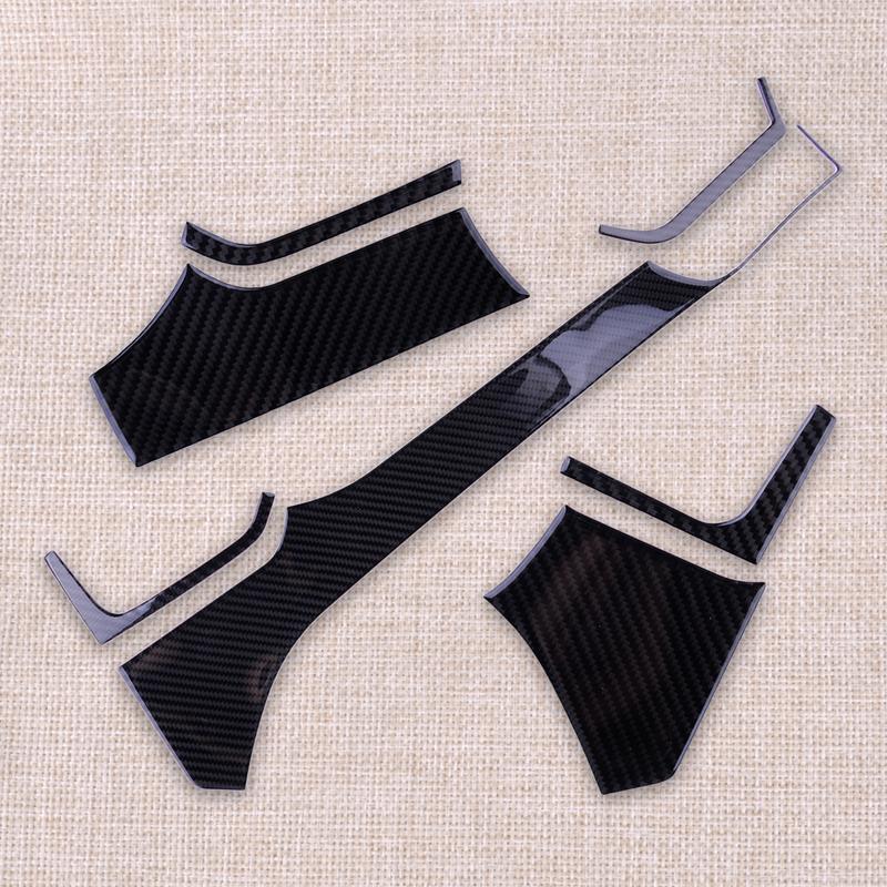 

1 Set Car Dashboard Panel Trim Cover Sticker Fit for Tesla Model S 2012 2013 2014 2015 2016 2017- LHD Black Carbon Fiber