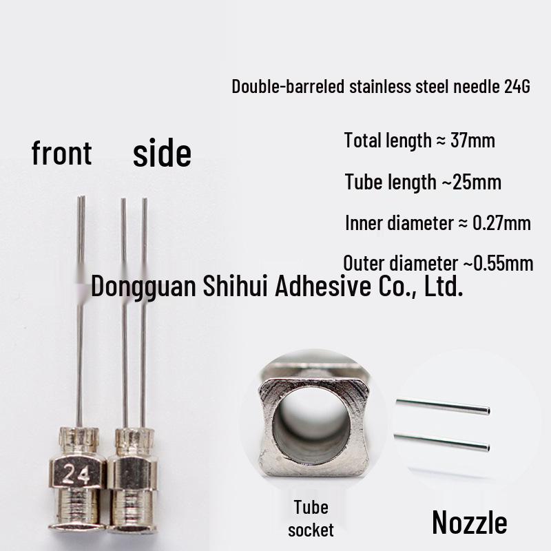 Stainless Steel 37mm Double-Tube Glue Dispensing Needle Valve