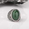 2026 NEW Men's 316L Stainless Steel Rings Vintage with Natural Stone Punk Fashion Jewelry for Male Anel Factory Direct Sales