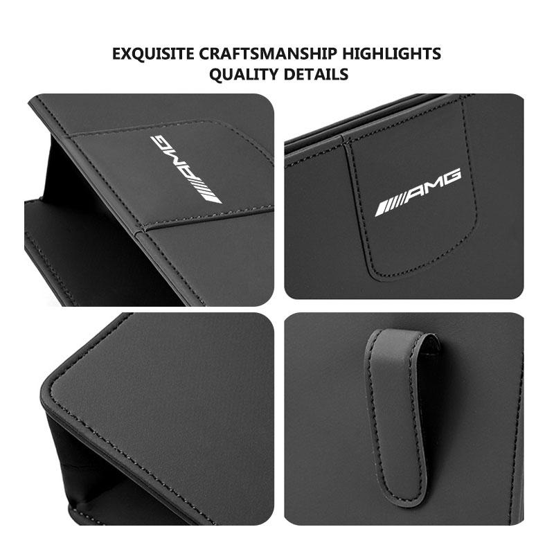 Car Door Storage Bag Drink Waste Card Key Sunglasses Holder For Mercedes Benz AMG C180 C300 W124 W176 W177 C200 C260 GLC CLE CLA