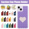 Heart Double-sided Suction Cup Anti Slip Silicone Suction Mobile Pad Cups Phone For Mobile Back G2Y1