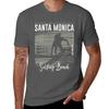 Santa Monica Surfing Beach California Home Spirit Summer 2021 TShirt Work Wear Lightweight Tee