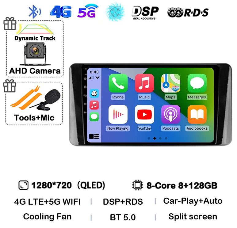 Android 14 Carplay Auto Car Radio For Volkswagen Polo Mk6 VI 2020 2021 2022 Video Multimedia Player Navigation GPS Stereo Audio