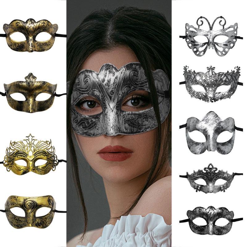 Unique Mysterious Angel Mask Retro Jazz Flathead Design Antique Half Face Mask For Halloween
