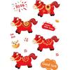 Large Size New Year Window Stickers Red 2026 Horse Year Stickers Window Glass Decor  Car Decoration