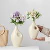 Einfache beige Keramikvase High-End Blumenarrangement Heim Licht Luxus Dekoration Wohnzimmer Ornament
