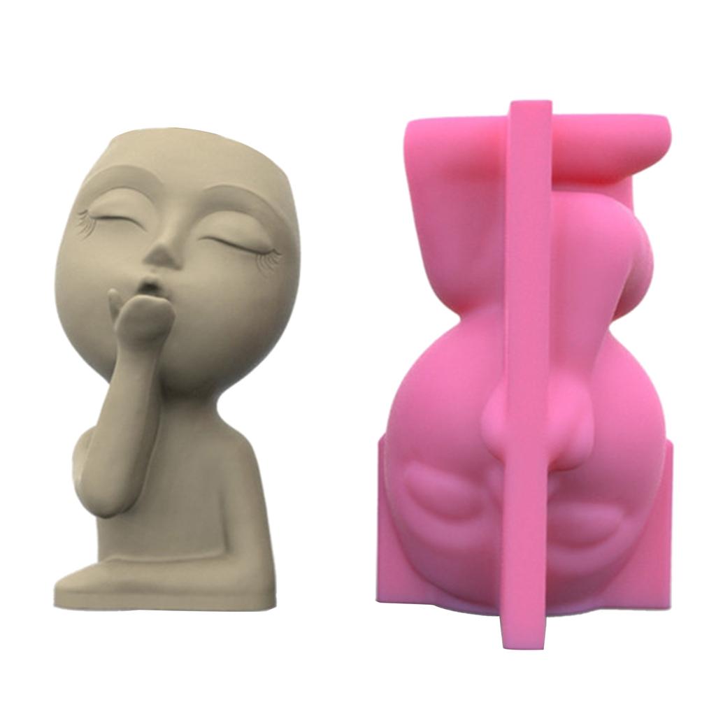 Succulents Flower Pot Resin Silicone Mold Suitable for Diy Garden Concrete Flower Pot Candle Holder Crafts Home Decor