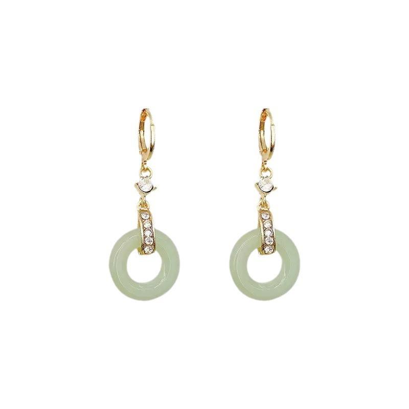 Women New Retro Chinese Style Buckle Fashion Earrings Temperament Long Palace Style Earrings Gift Jewelry
