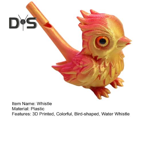 Vogelpfeife für Kinder und Erwachsene, vogelförmige Wasserpfeife, 3D-gedruckt, buntes Vogelpfeifenspielzeug, Geschenk für Jungen und Mädchen, Geburtstagspartys