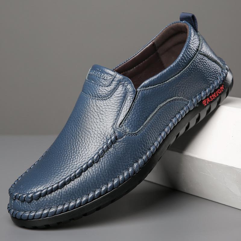 Men Dress Shoes High Quality Genuine Leather Work Shoes Slip-on Men Driving Shoes Comfortable Breathable Party Shoe Men Sneakers