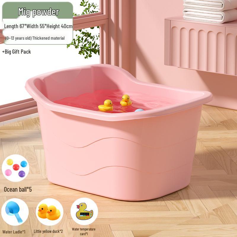 Large Infant & Child Soaking Bathtub - Full Body Bath Tub for Home