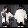 Women's Exquisite Faux Fur Coat Hooded Soft Fleece Thick Jacket Plus Size Coat Female Cardigan