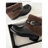 Women's lightweight thick sole winter thermal insulation fur one snow boots non-slip cushioning wear casual sports cotton boots