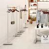 Мінімалістична підлогова стійка з нержавіючої сталі для чоловічого, жіночого та дитячого одягу
