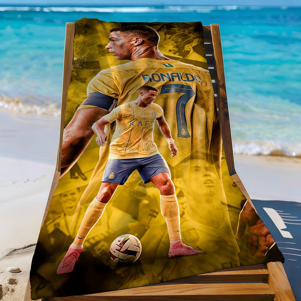 Super C-Cristiano Gwiazda R-Ronaldo-S CR7 Ręcznik Sportowy Szybkoschnący Sprzęt Turystyczny Kempingowy Odporny na Piasek Miękki Lekki Duży Ręcznik Plażowy