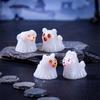 5PCS Dollhouse Luminous Ghost Animal Miniature Models DIY Accessories Doll House Decor Halloween Ornaments Glow In The Dark Toys