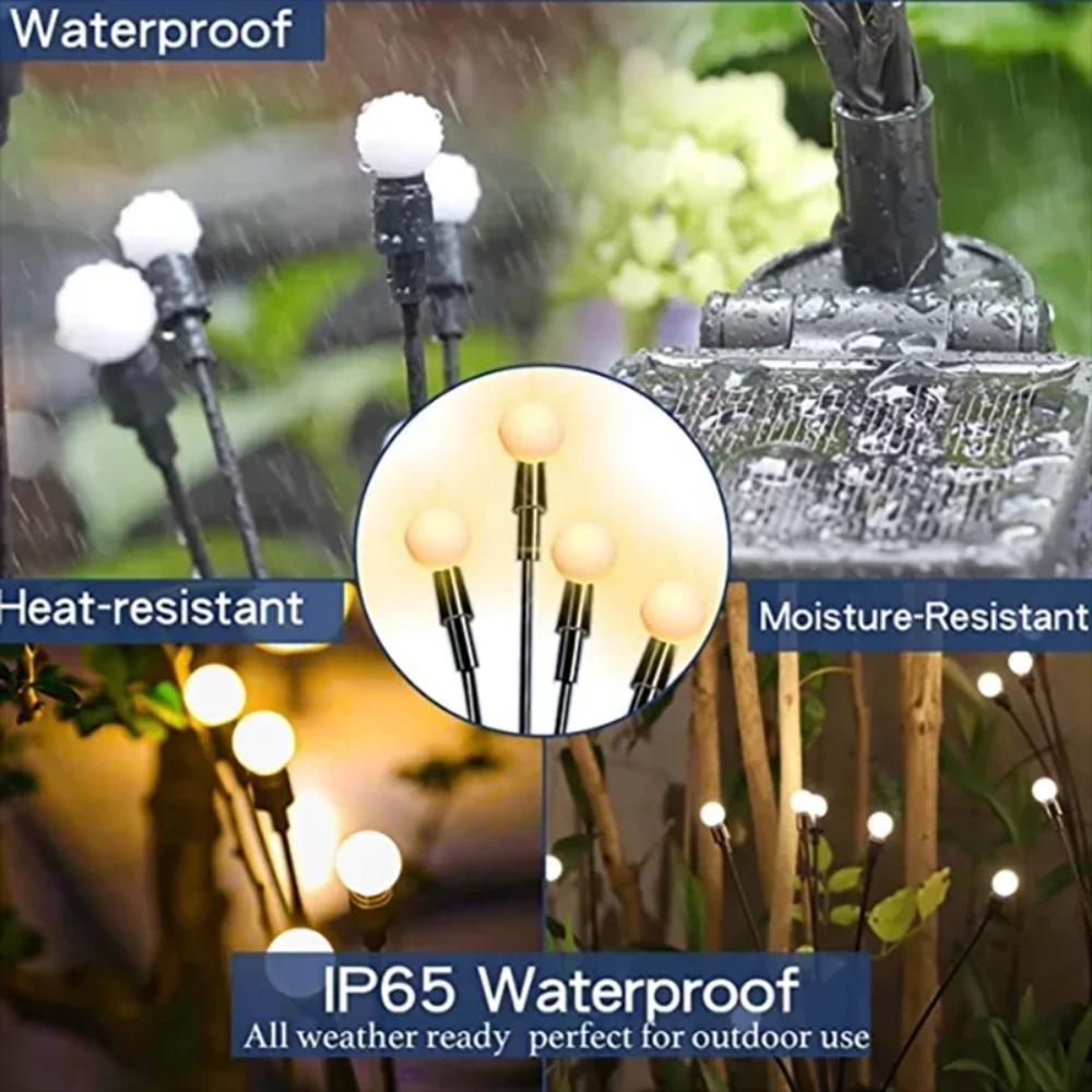 6/8/10 LED Solar Gartenleuchten Powered Firefly Lichter Outdoor Wasserdicht Lebendige Gartenleuchten für Terrasse Weg Dekoration,Warm