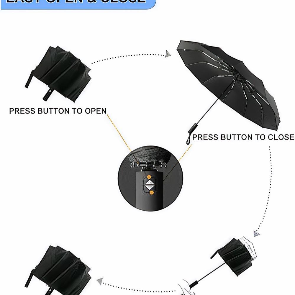 24 Bone Automatic Folding Umbrella Windproof Sunshade Umbrella Men's and Women's Luxury Business Umbrella Sunshade Zwq
