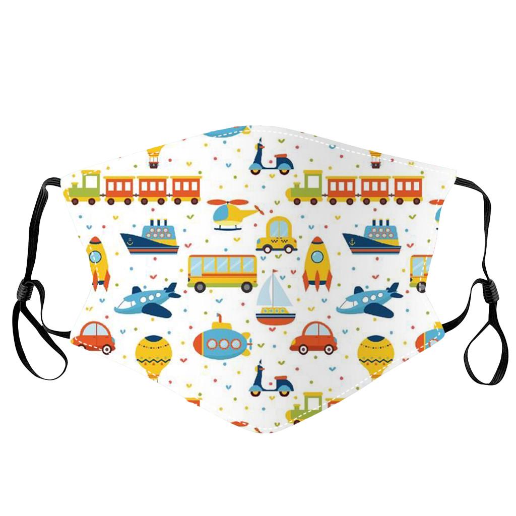 Children Washable  Breathable Cartoon Printed Cotton Mouth Face Mask