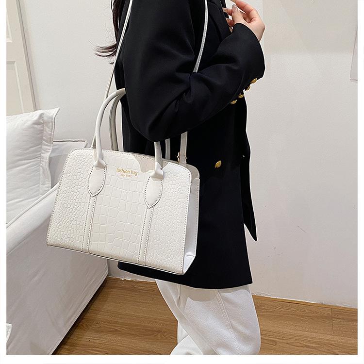 Faux-Leder-Tragetasche für Damen, Koreanischer Stil Achseltasche, Geräumige Pendler-Schulterhandtasche
