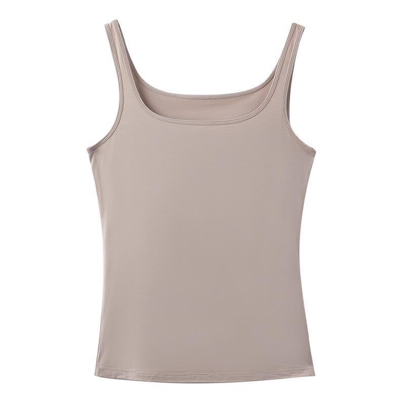 

CANVAUS, новый летний женский однотонный удобный спортивный жилет из модала, верхняя одежда, женский топ XXL хаки