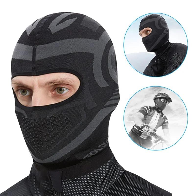 Prodyšná pokrývka hlavy Motocyklová kukla Letní Větruodolný krém na opalování Cyklistika Sport Celoobličejová maska ​​Měkká pokrývka hlavy pro muže Ženy
