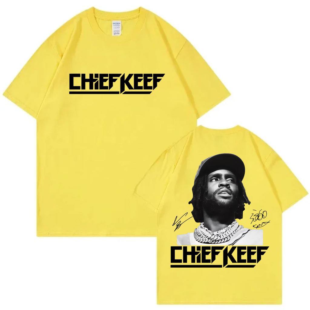 Rapper Chief Keef Graphic T ShirtsUnisex Hip Hop Vintage T-shirt High Quality 100%cotton Short Sleeve T-shirts Streetwear