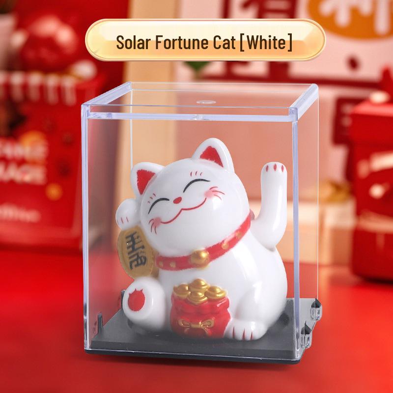 

Solar-Powered Waving Fortune Cat Ornament for Car or Office
