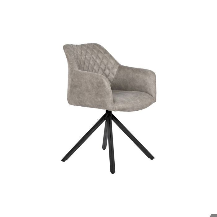 Chaise microfibre loft en métal DKD Home Decor