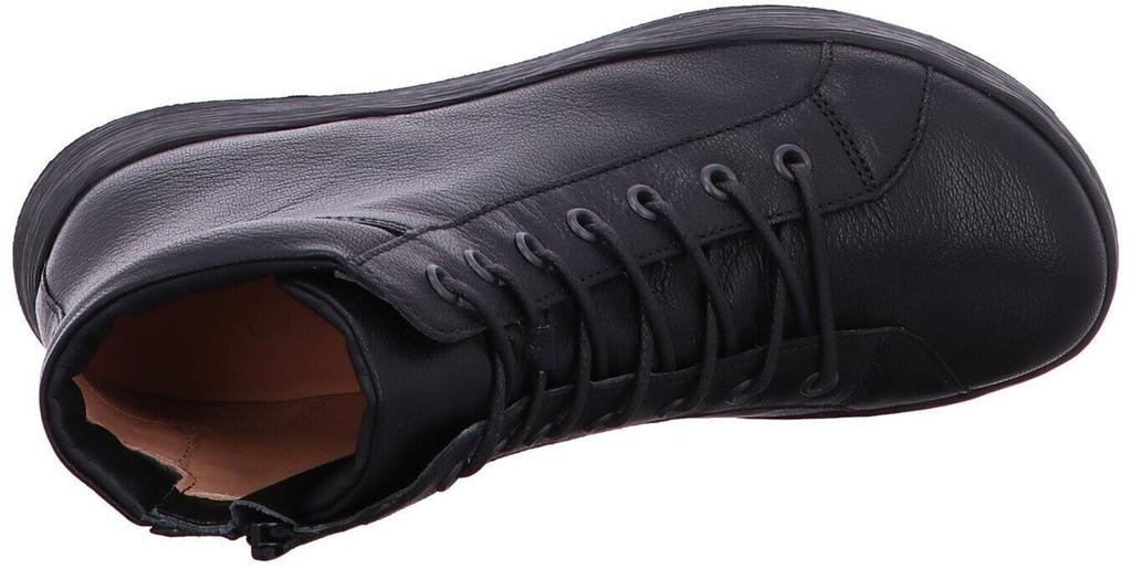 Think COMODA Stiefel mit Reißverschluss und Schnürsenkeln schwarz