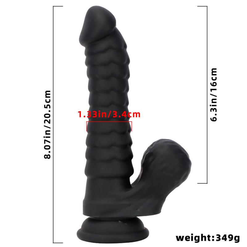 Czarna podwójna twardość Miękka płynna silikonowa waga Caterpillar Model Shaped Dildo