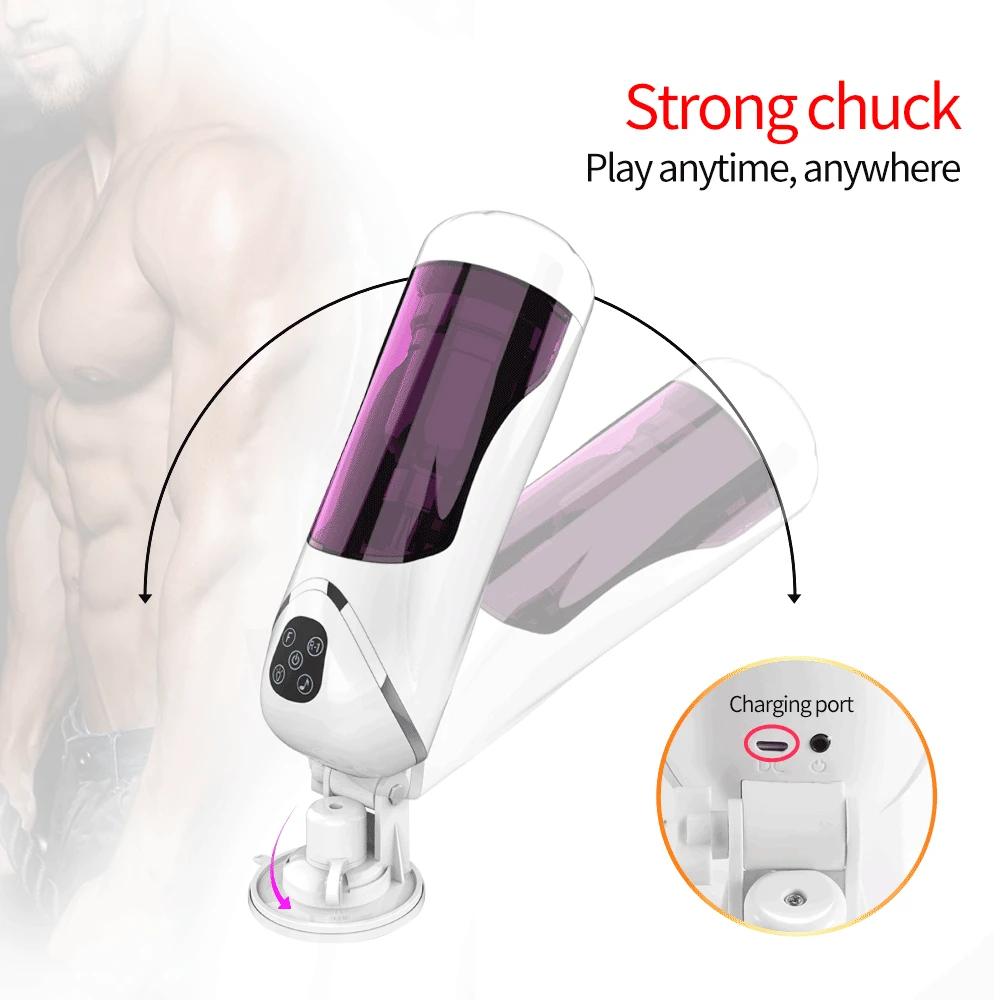 Automatic Piston Telescopic Rotation Male Masturbator Cup Blowjob Masturbator for Man Penis Sucker Vibrtor Handsfree Sex Machine