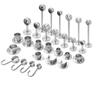 Stainless Steel Wardrobe Hanging Rod Flange Seat for Curtains, Towels, and Clothes Drying