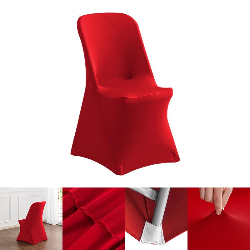 Nordische dehnbare rutschfeste einfarbige Stuhlhusse für Büro, Besprechung, Hochzeit, Bankett und Esszimmer.