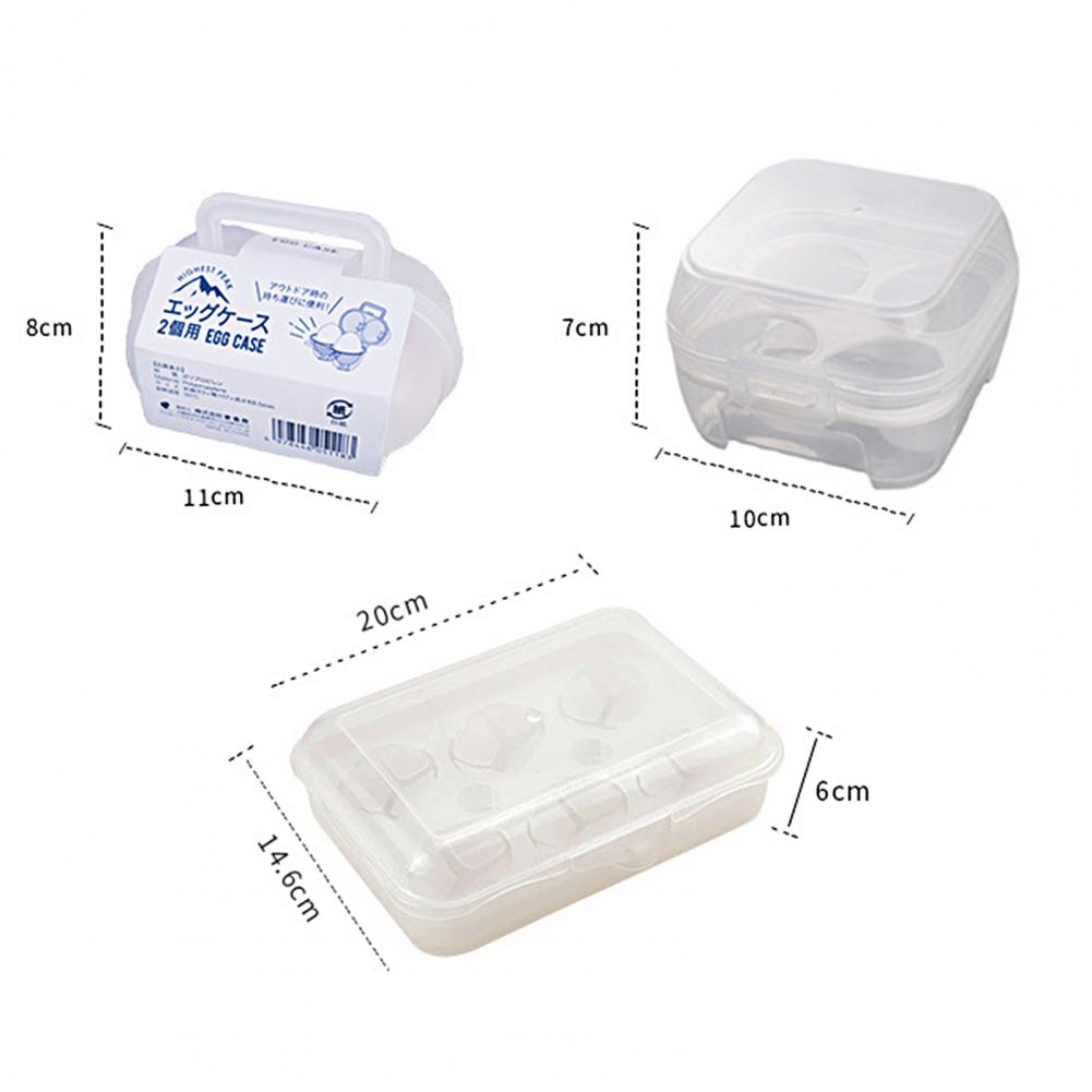 2/4/6  Egg Storage Box Portable Anti-shock Anti-fall Egg Holder Container For Outdoor Camping Picnic