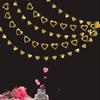 Cheerland Gold Heart Garland Romantic Decorations Paper Streamers Hanging for Mother’s Day Best Mom Tea Brunch Engagement Wedding Anniversary