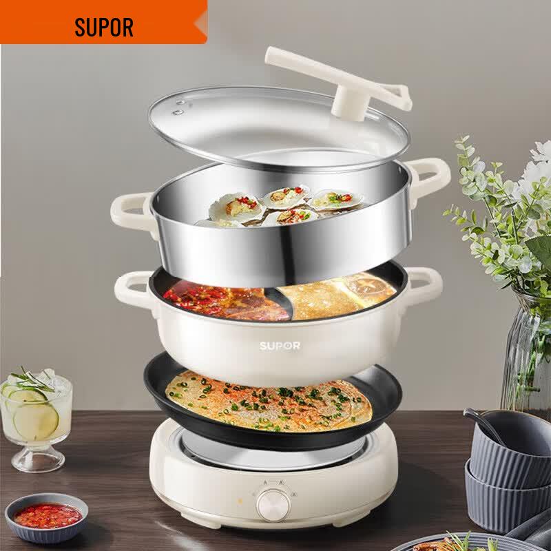 SUPOR 6L Multi-Function Electric Hot Pot & Cooker CN plug (adapter included) 6L
