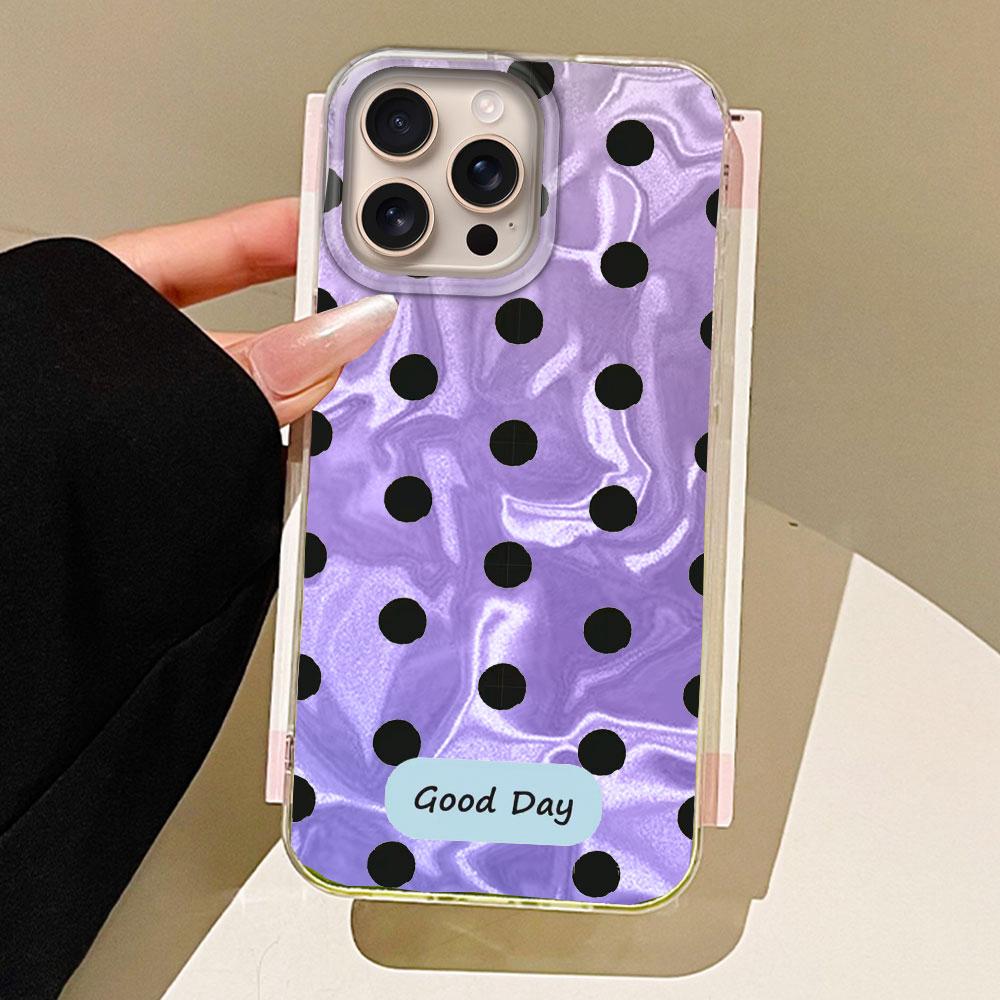 Colorful Classic Black Dots Phone Case for iphone 16 15 14 7 8 Plus 13 Pro Max X XS XR 7 SE 2022 Shell Silicone Back Bags Cover