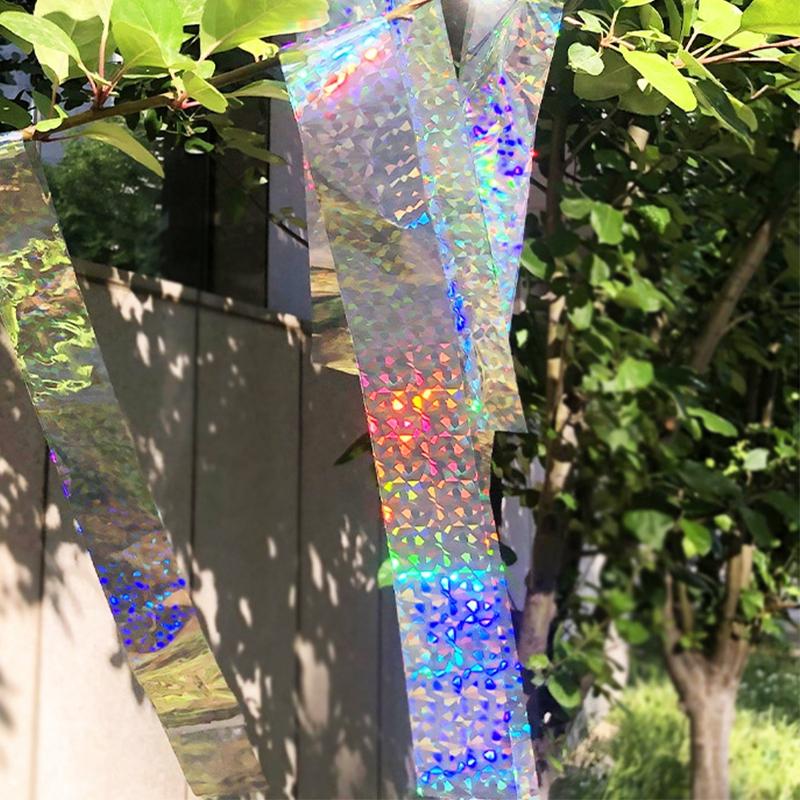 Bird Reflective Tape Repellent Pigeons Away Ribbon Anti Bird Laser Flash Tape Double Sided Garden Orchard Bird-Proof Scare Tapes