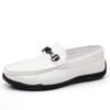 Fashion White Loafer Men Shoes Luxury Genuine Leather Business Moccasins Footwear Male Soft Driving Flats Comfy Slip-On Men Casual Shoes