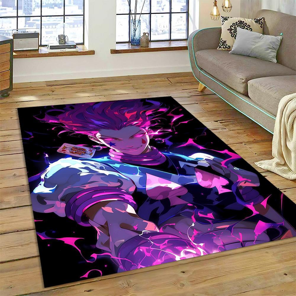 HXH Hunter X Hunter 3D Killua Zoldyck Cartoon Anime Carpet Rug for Living Room Bedroom Home Sofa Decoration,Non-slip Floor Mat