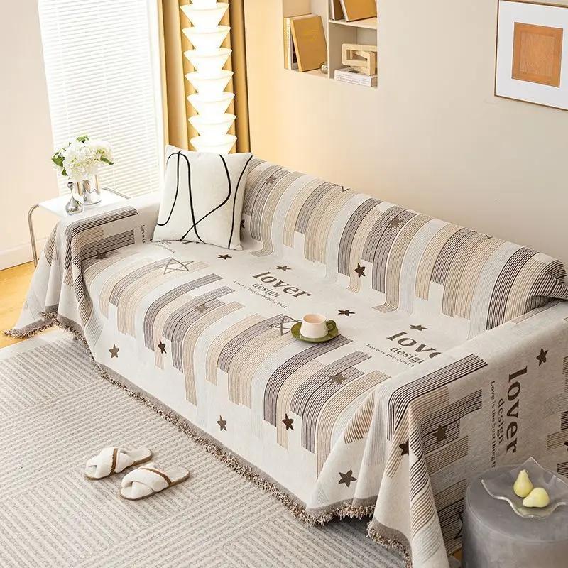 Double-Sided Chenille Sofa Cover All-Inclusive  Anti-claw living Room Sofa Cover All-Season Universal Non-slip Sofa Towel