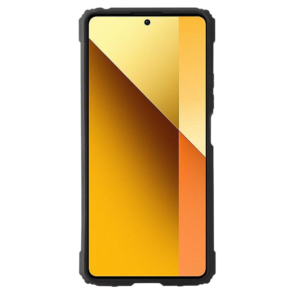 Armored Case for Xiaomi Redmi Note 13 5G, CamShield Slide, Black + 9H Tempered Glass