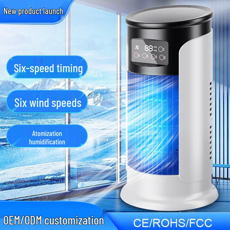 USB Desktop Air Cooler Fan with Humidifier and Timer for Home or Office