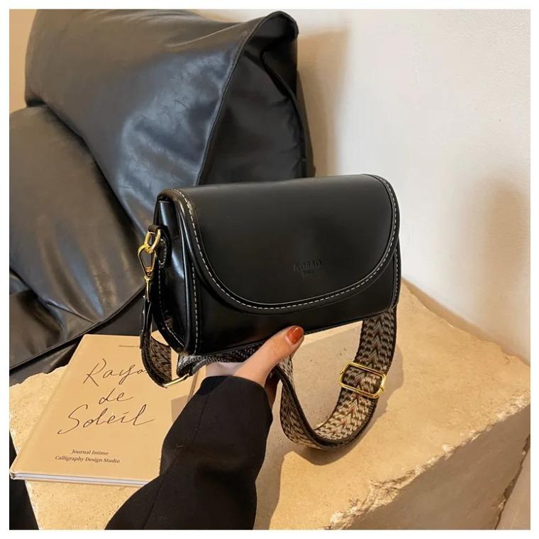 

Модная женская сумка через плечо, универсальная широкополосная сумка, кожаная сумка через плечо, маленькая квадратная сумка