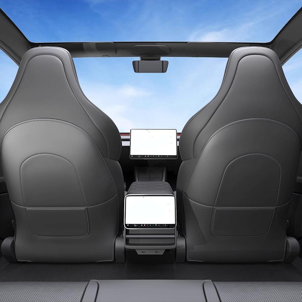 Car Seat Back Protective Mat For Tesla Model 3 / Y Full Seat Anti Kick Pad Leather Anti Scratch Protector Mats Car Accessories
