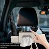 Car Back Seat Organizer With Tissue, Car Seat Back Tissue Box And Storage Hook, Multifunctional Car Organizer For Hold