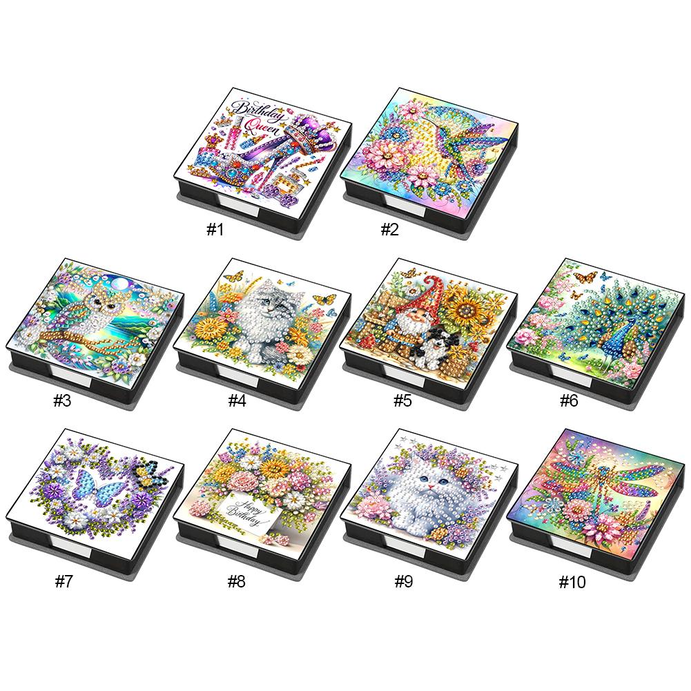 Diamond Painting Kit Note Box Sticky Note Holder Diamond Art DIY Diamond Art Kit for Home Office