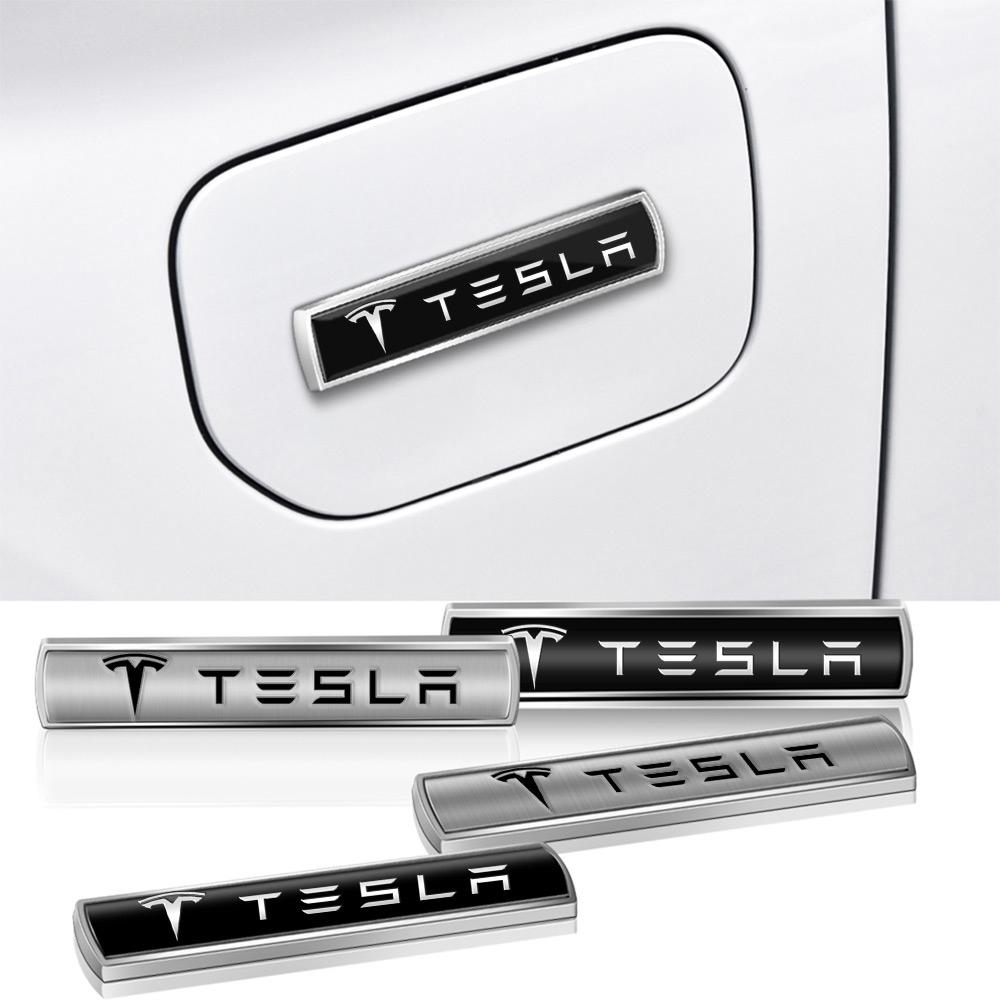 2 Stück Auto Logo 3D Metall Karosserie Kotflügel Seitenfenster Abzeichen Aufkleber Für Tesla Model 3 Model S Model X Coil Mod WYE K80 Roadster